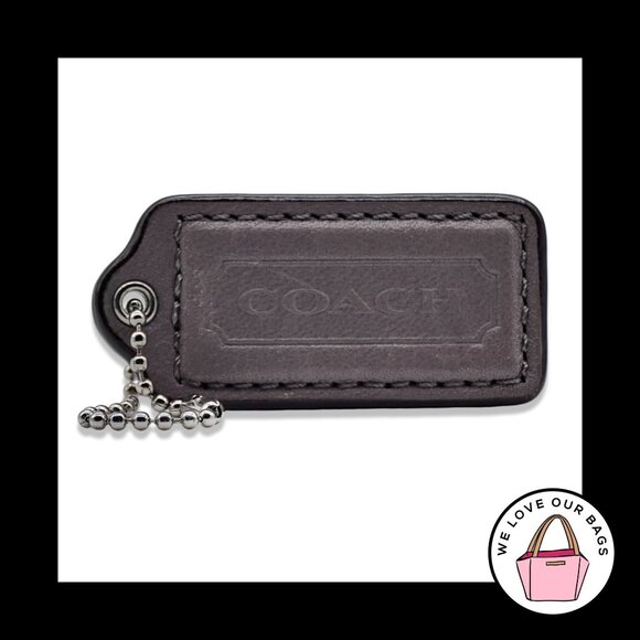 2.25" Large COACH Light Purple Leather Nickel Fob Bag Charm Keychain Hang Tag - Picture 1 of 1